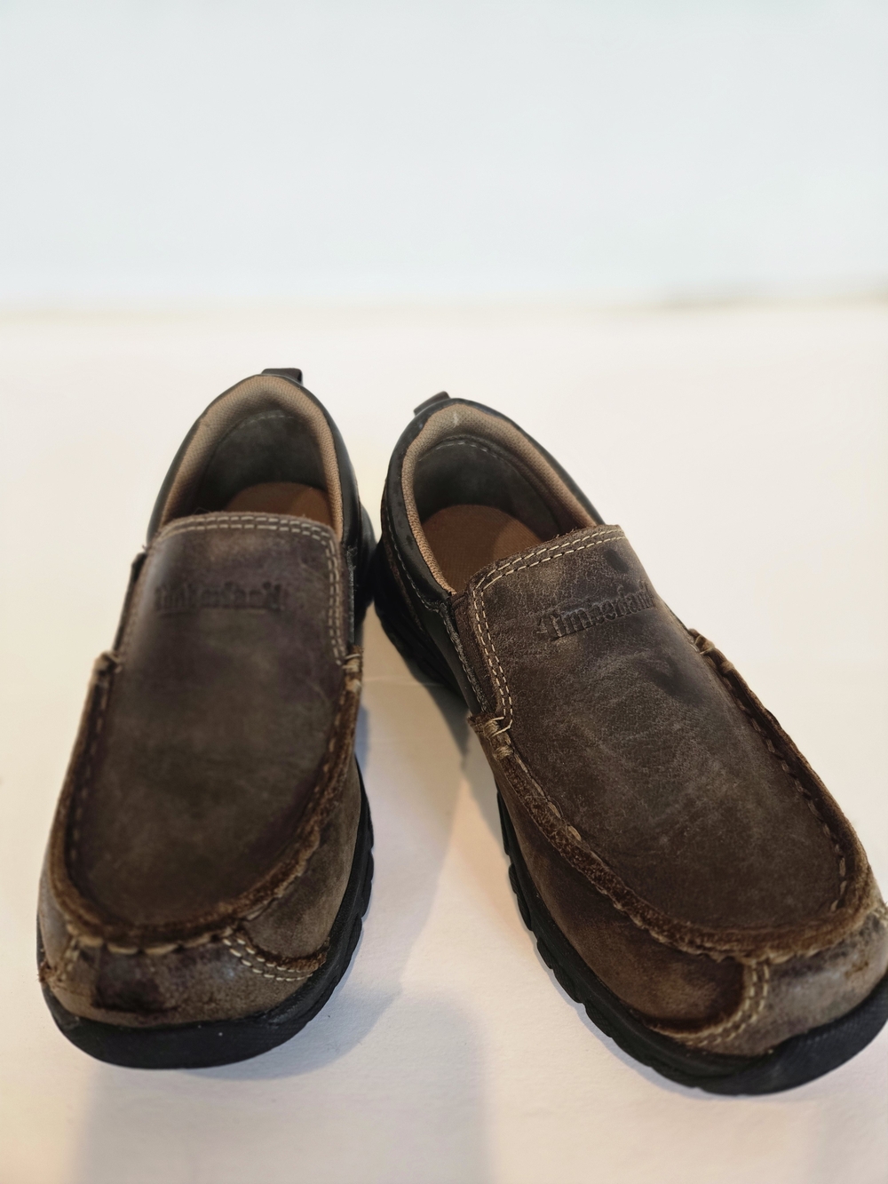 Timberland kid’s Brown Slip-On Leather Casual Shoes